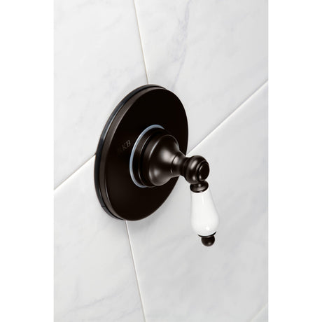 KS3035PL Single-Handle Wall Mount Three-Way Diverter Valve with Trim Kit, Oil Rubbed Bronze