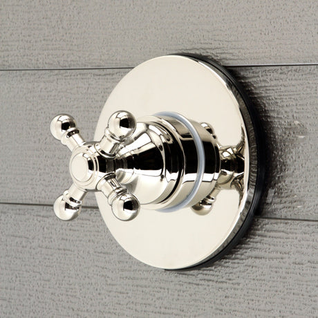 KS3036BX Single-Handle Wall Mount Three-Way Diverter Valve with Trim Kit, Polished Nickel
