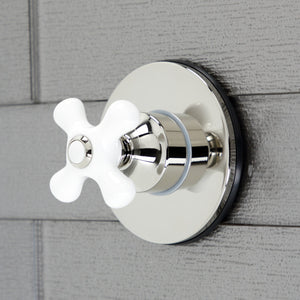 KS3036PX Single-Handle Wall Mount Three-Way Diverter Valve with Trim Kit, Polished Nickel