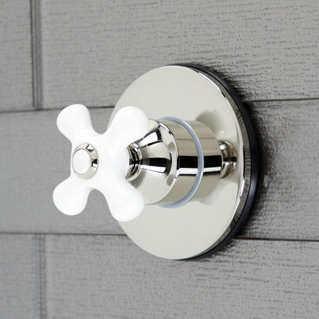 KS3036PX Single-Handle Wall Mount Three-Way Diverter Valve with Trim Kit, Polished Nickel