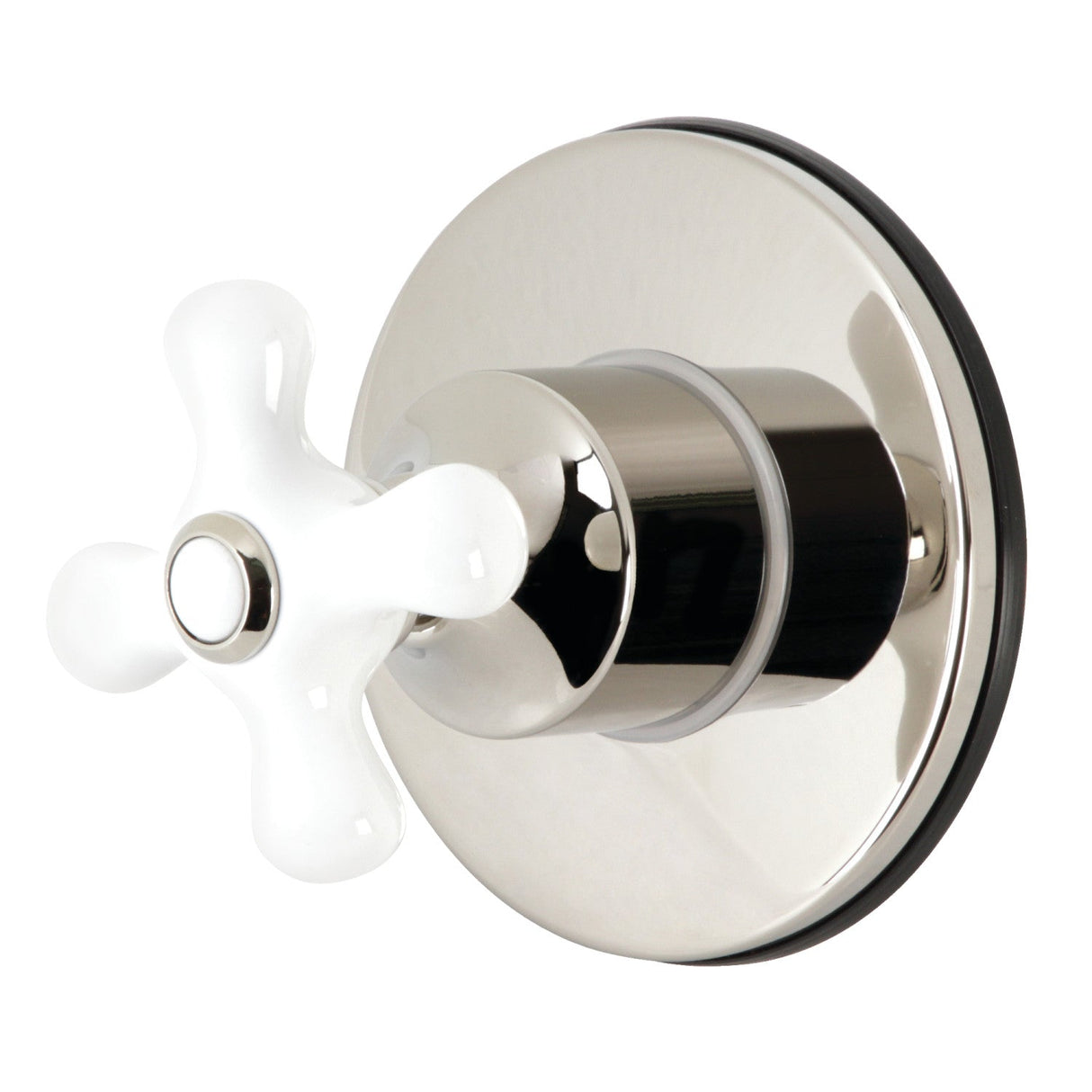 KS3036PX Single-Handle Wall Mount Three-Way Diverter Valve with Trim Kit, Polished Nickel