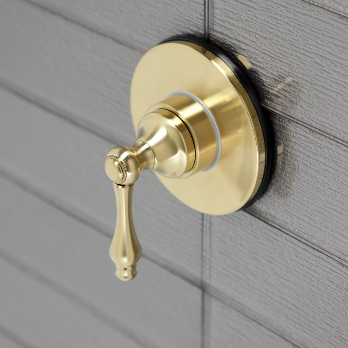 KS3037AL Single-Handle Wall Mount Three-Way Diverter Valve with Trim Kit, Brushed Brass
