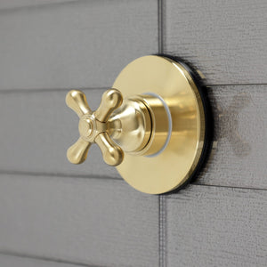 KS3037AX Single-Handle Wall Mount Three-Way Diverter Valve with Trim Kit, Brushed Brass