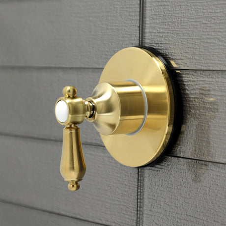 Heirloom KS3037BAL Single-Handle Wall Mount Three-Way Diverter Valve with Trim Kit, Brushed Brass