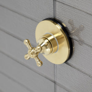 KS3037BX Single-Handle Wall Mount Three-Way Diverter Valve with Trim Kit, Brushed Brass