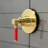 Kaiser KS3037DKL Single-Handle Wall Mount Three-Way Diverter Valve with Trim Kit, Brushed Brass