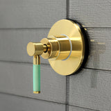 Kaiser KS3037DKL Single-Handle Wall Mount Three-Way Diverter Valve with Trim Kit, Brushed Brass