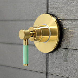 Kaiser KS3037DKL Single-Handle Wall Mount Three-Way Diverter Valve with Trim Kit, Brushed Brass