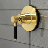 Kaiser KS3037DKL Single-Handle Wall Mount Three-Way Diverter Valve with Trim Kit, Brushed Brass