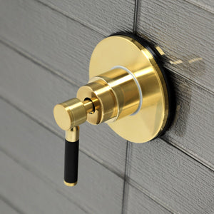 Kaiser KS3037DKL Single-Handle Wall Mount Three-Way Diverter Valve with Trim Kit, Brushed Brass