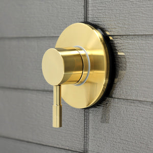 Concord KS3037DL Single-Handle Wall Mount Three-Way Diverter Valve with Trim Kit, Brushed Brass