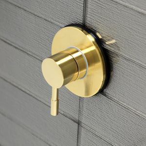 Concord KS3037DL Single-Handle Wall Mount Three-Way Diverter Valve with Trim Kit, Brushed Brass