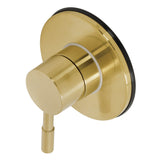 Concord KS3037DL Single-Handle Wall Mount Three-Way Diverter Valve with Trim Kit, Brushed Brass