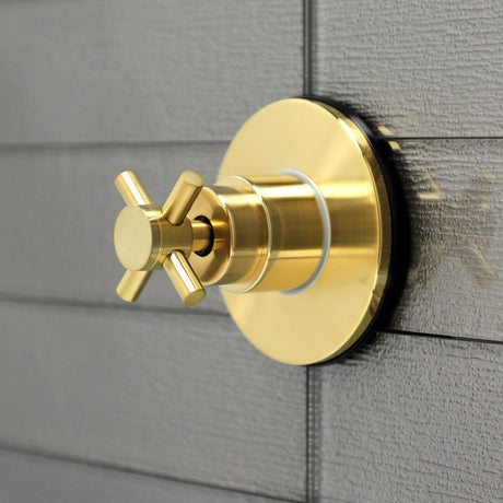 Concord KS3037DX Single-Handle Wall Mount Three-Way Diverter Valve with Trim Kit, Brushed Brass