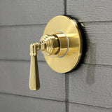 KS3037HL Single-Handle Wall Mount Three-Way Diverter Valve with Trim Kit, Brushed Brass