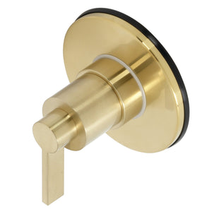 NuvoFusion KS3037NDL Single-Handle Wall Mount Three-Way Diverter Valve with Trim Kit, Brushed Brass