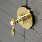 Tudor KS3037TAL Single-Handle Wall Mount Three-Way Diverter Valve with Trim Kit, Brushed Brass