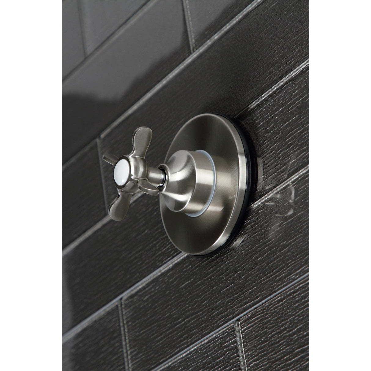 KS3038BEX Single-Handle Wall Mount Three-Way Diverter Valve with Trim Kit, Brushed Nickel