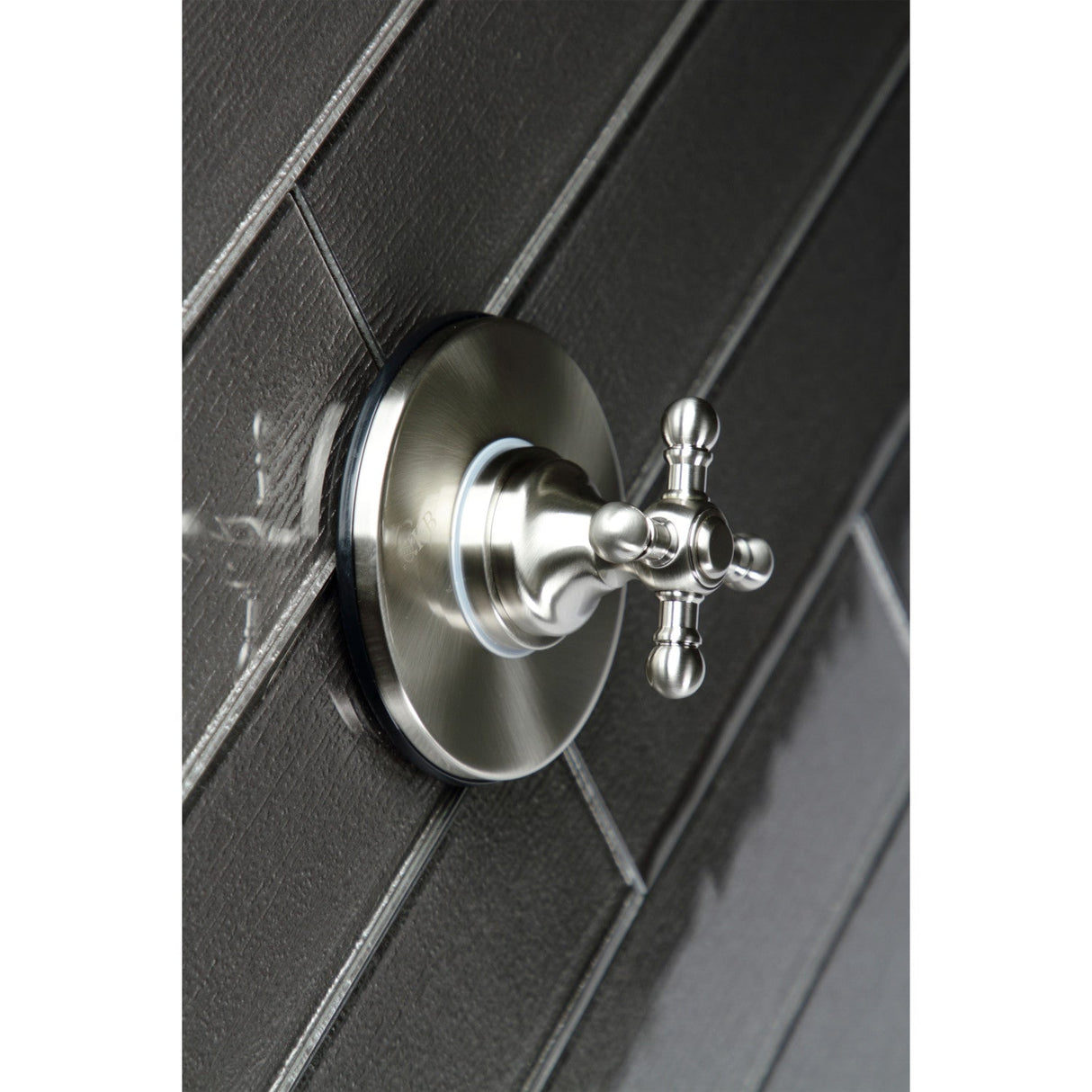 KS3038BX Single-Handle Wall Mount Three-Way Diverter Valve with Trim Kit, Brushed Nickel