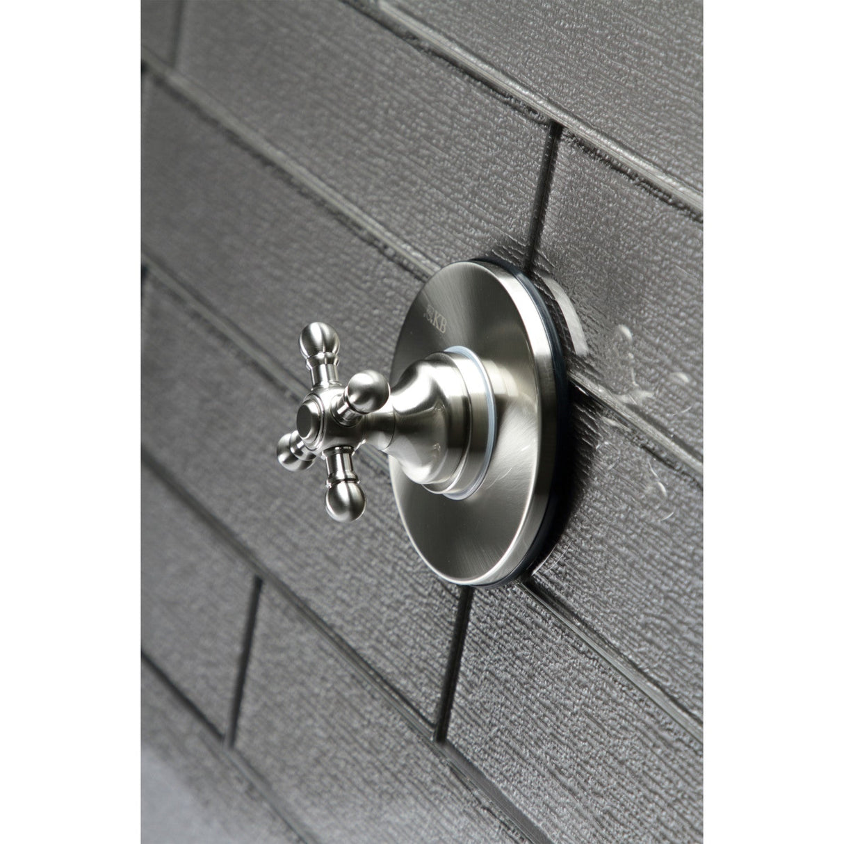 KS3038BX Single-Handle Wall Mount Three-Way Diverter Valve with Trim Kit, Brushed Nickel