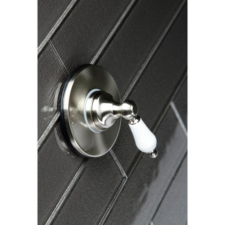 KS3038PL Single-Handle Wall Mount Three-Way Diverter Valve with Trim Kit, Brushed Nickel