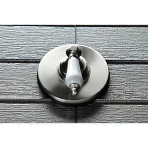 KS3038PL Single-Handle Wall Mount Three-Way Diverter Valve with Trim Kit, Brushed Nickel