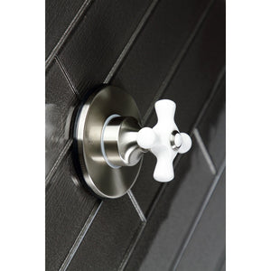 KS3038PX Single-Handle Wall Mount Three-Way Diverter Valve with Trim Kit, Brushed Nickel