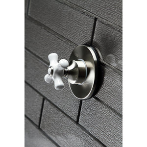 KS3038PX Single-Handle Wall Mount Three-Way Diverter Valve with Trim Kit, Brushed Nickel