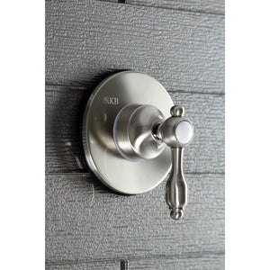 Tudor KS3038TAL Single-Handle Wall Mount Three-Way Diverter Valve with Trim Kit, Brushed Nickel