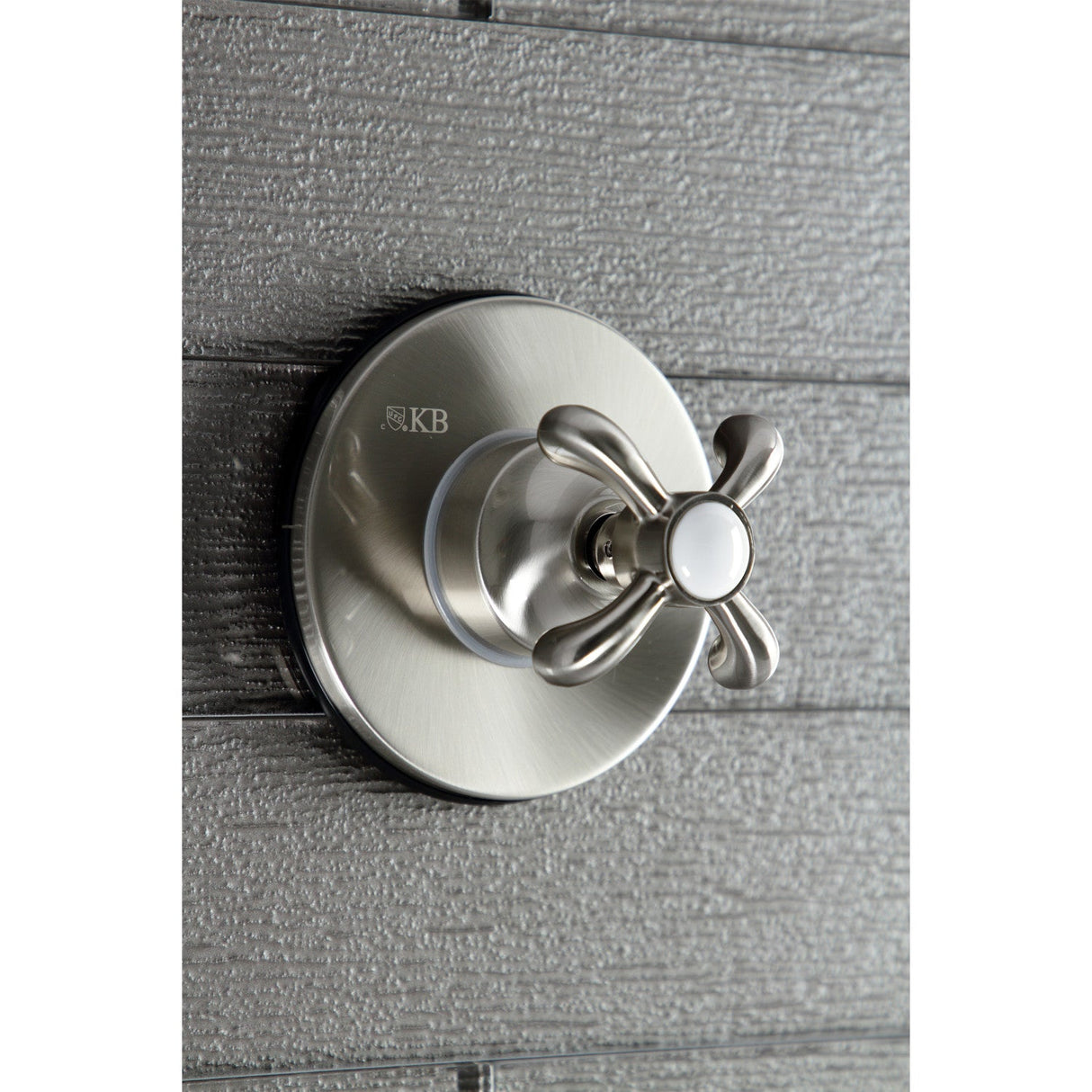 KS3038TX Single-Handle Wall Mount Three-Way Diverter Valve with Trim Kit, Brushed Nickel