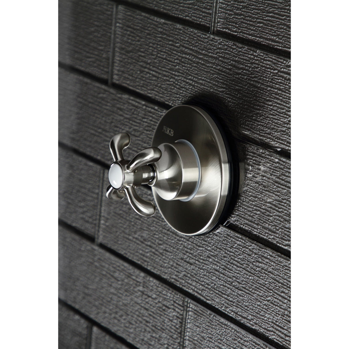 KS3038TX Single-Handle Wall Mount Three-Way Diverter Valve with Trim Kit, Brushed Nickel