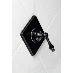 KS3040AL Single-Handle Wall Mount Three-Way Diverter Valve with Trim Kit, Matte Black