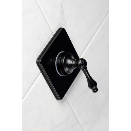 KS3040AL Single-Handle Wall Mount Three-Way Diverter Valve with Trim Kit, Matte Black