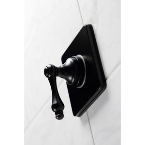 KS3040AL Single-Handle Wall Mount Three-Way Diverter Valve with Trim Kit, Matte Black