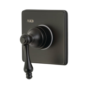 KS3040AL Single-Handle Wall Mount Three-Way Diverter Valve with Trim Kit, Matte Black