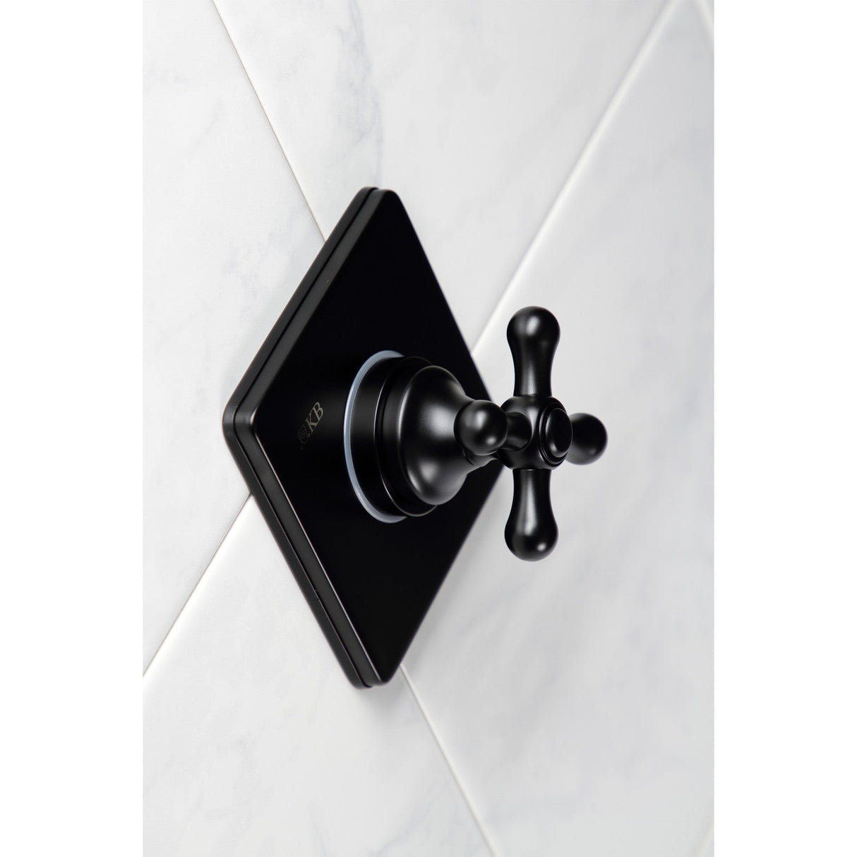 KS3040AX Single-Handle Wall Mount Three-Way Diverter Valve with Trim Kit, Matte Black
