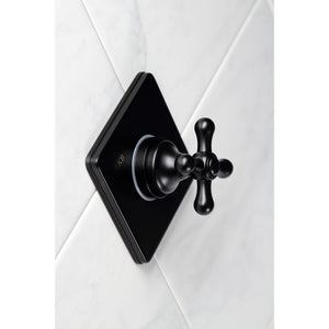 KS3040AX Single-Handle Wall Mount Three-Way Diverter Valve with Trim Kit, Matte Black