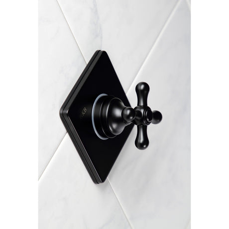 KS3040AX Single-Handle Wall Mount Three-Way Diverter Valve with Trim Kit, Matte Black