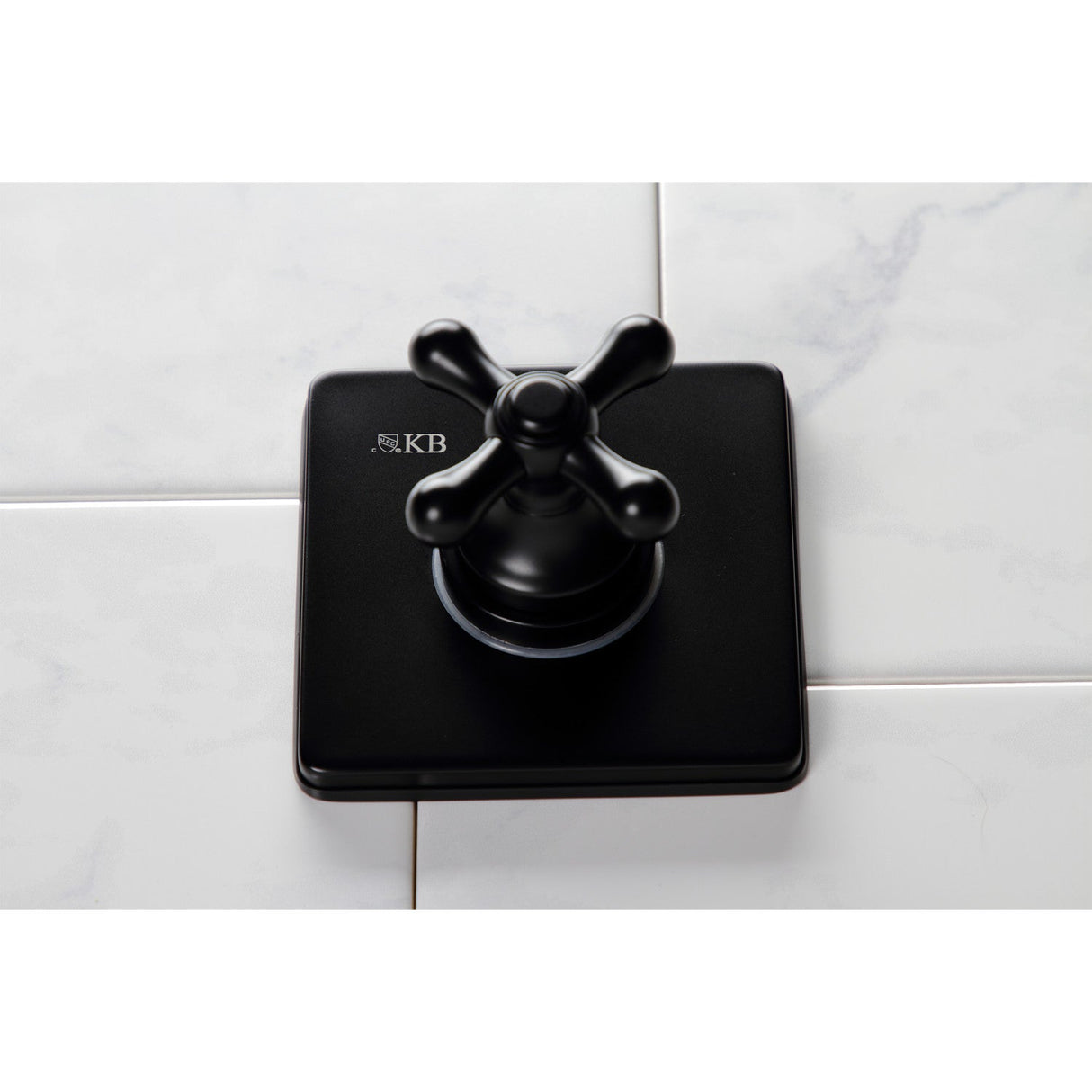 KS3040AX Single-Handle Wall Mount Three-Way Diverter Valve with Trim Kit, Matte Black
