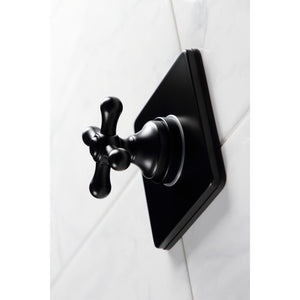 KS3040AX Single-Handle Wall Mount Three-Way Diverter Valve with Trim Kit, Matte Black