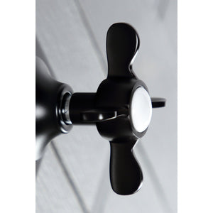KS3040BEX Single-Handle Wall Mount Three-Way Diverter Valve with Trim Kit, Matte Black