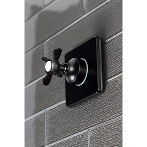 KS3040BEX Single-Handle Wall Mount Three-Way Diverter Valve with Trim Kit, Matte Black
