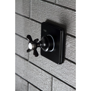 KS3040BEX Single-Handle Wall Mount Three-Way Diverter Valve with Trim Kit, Matte Black