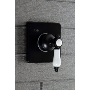 Bel-Air KS3040BPL Single-Handle Wall Mount Three-Way Diverter Valve with Trim Kit, Matte Black