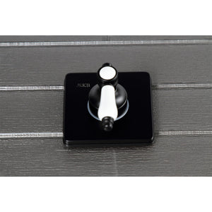 Bel-Air KS3040BPL Single-Handle Wall Mount Three-Way Diverter Valve with Trim Kit, Matte Black