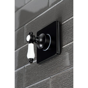 Bel-Air KS3040BPL Single-Handle Wall Mount Three-Way Diverter Valve with Trim Kit, Matte Black