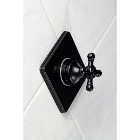 KS3040BX Single-Handle Wall Mount Three-Way Diverter Valve with Trim Kit, Matte Black