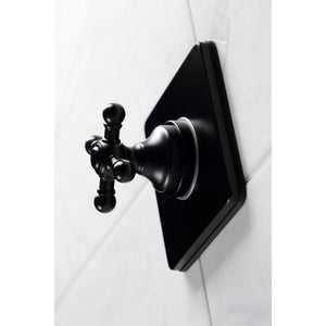 KS3040BX Single-Handle Wall Mount Three-Way Diverter Valve with Trim Kit, Matte Black