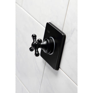 KS3040BX Single-Handle Wall Mount Three-Way Diverter Valve with Trim Kit, Matte Black