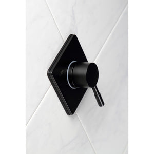 Concord KS3040DL Single-Handle Wall Mount Three-Way Diverter Valve with Trim Kit, Matte Black